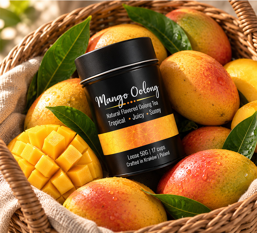 Mango Oolong Leo Tea – liściasta herbata oolong w metalowej puszce 50g